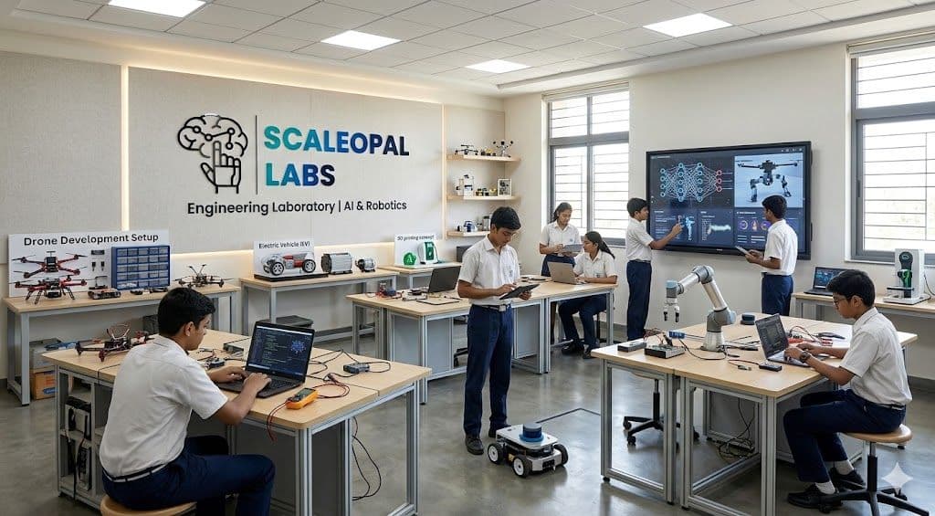 Modern robotics and AI lab setup