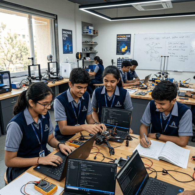 Classes 6-12 Students in Skill Lab Session